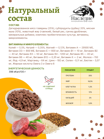 Для щенков средних и мелких пород "СУПЕР-ПРЕМИУМ" с Говядиной, 5 кг