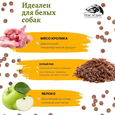 Наследие холистик Кролик/Индейка для средних пород собак