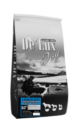 De Lux Dog BAKED FISH (угорь, калкан, сельдь) Holistic 1 kg