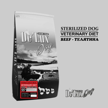 De Lux Vet A Dog Beef Sterilized (Телятина) 12 kg
