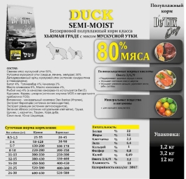 Полувлажный корм Утка 1 кг