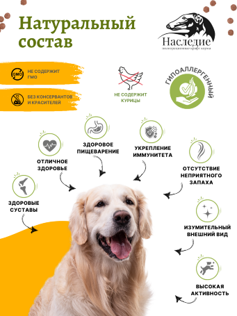 Для средних и крупных пород "ГИПОАЛЛЕРГЕННЫЙ" с Уткой, 20 кг