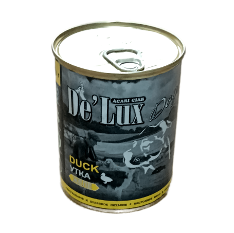 Де Люкс Дог Хьюман Грейд утка, ломтики в желе для собак 340 гр